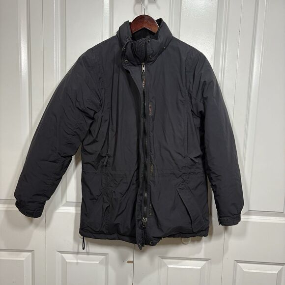 LL Bean Down Puffer Jacket Womens S Black Winter Coat Missing Hood Warm Core - Picture 1 of 10